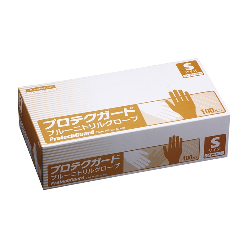 プロテクガード ブルーニトリルグローブ 69311 S 100枚入 10個/箱(ご注文単位1箱)【直送品】