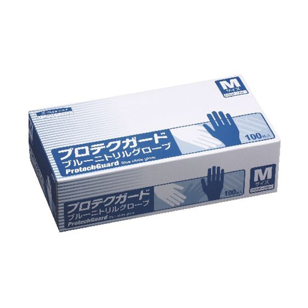 プロテクガード ブルーニトリルグローブ 69321 M 100枚入 10個/箱(ご注文単位1箱)【直送品】