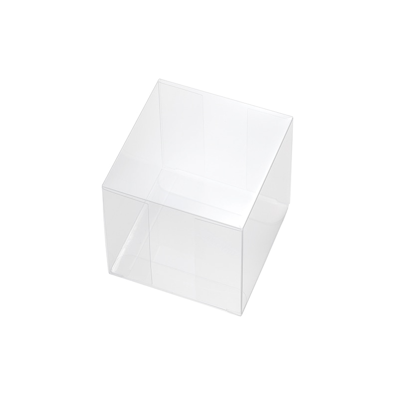 HEIKO PVC クリスタルボックス V 75×75×75 無地 10枚/袋