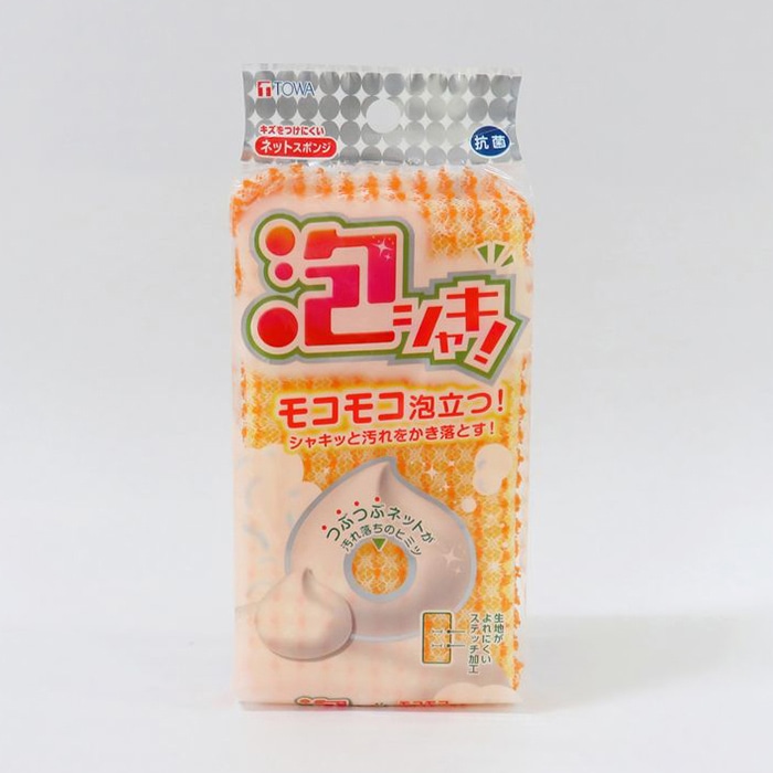 東和産業 泡シャキスポンジ ネット 1個(ご注文単位10個)【直送品】