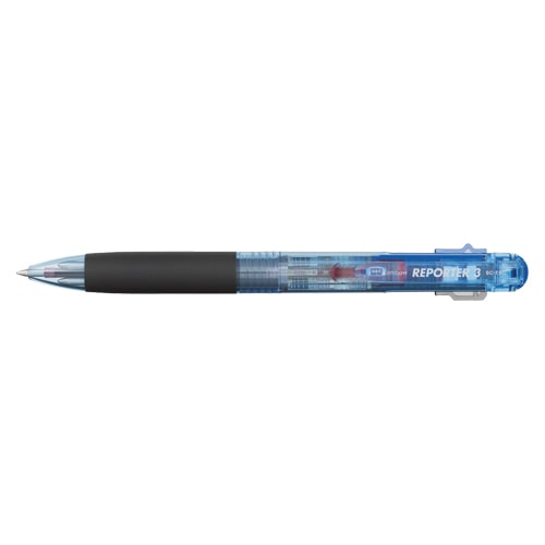 BC-TRC40 3色ボールペン リポーター3 透明ブルー 1本 (ご注文単位1本)【直送品】