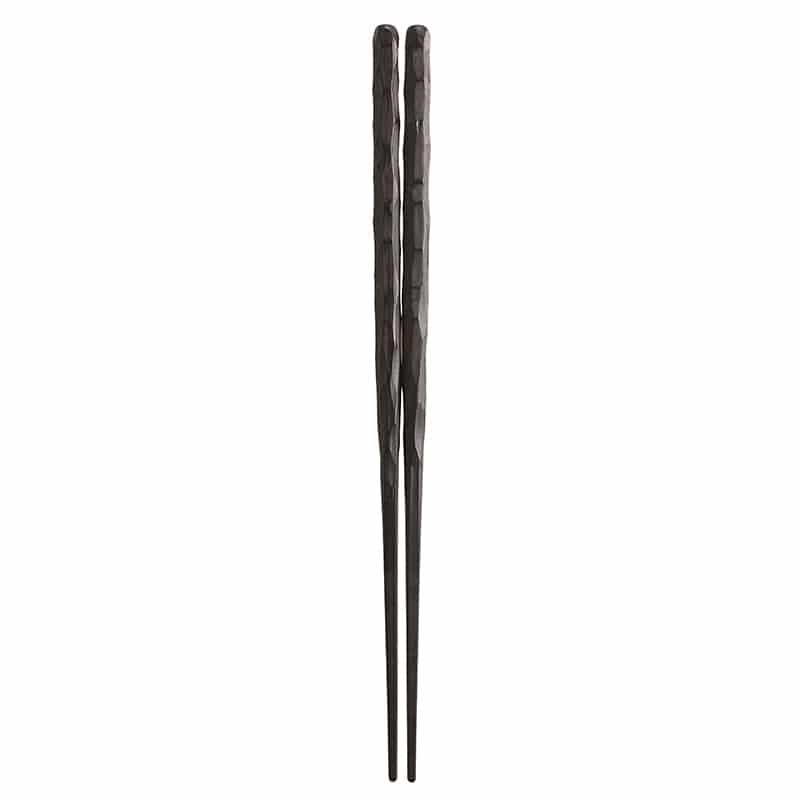 やなぎプロダクツ PBT業務用箸 23cm　乱彫り　黒　50膳 JA-028 1袋（ご注文単位10袋）【直送品】