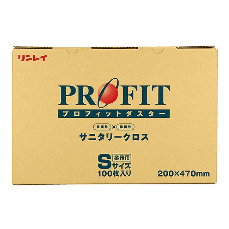 リンレイ プロフィット ダスターサニタリークロス Sサイズ 945660 100枚/箱（ご注文単位1箱）【直送品】