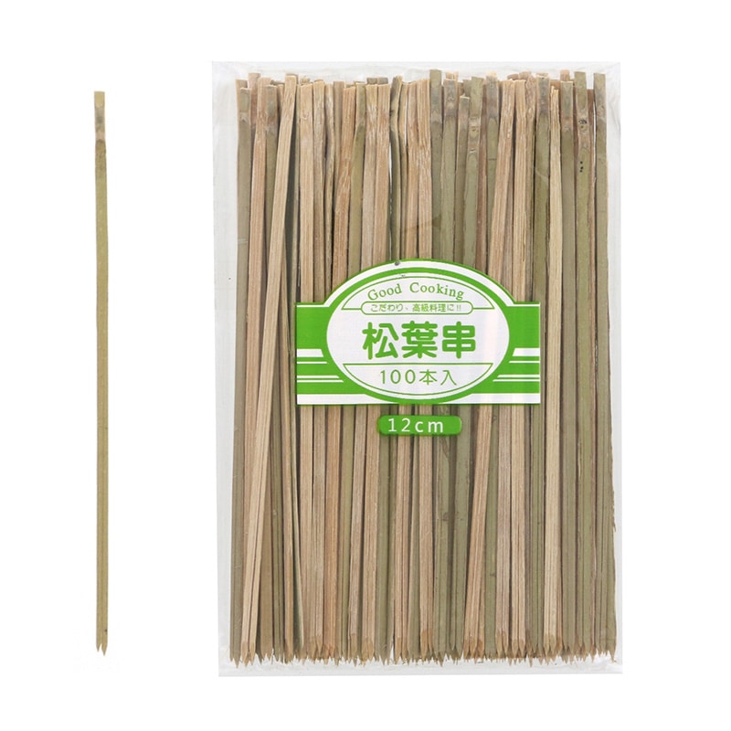 まるわ 竹串 松葉串 MB-068 12cm 1袋(100本入)