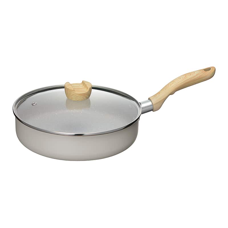 和平フレイズ ホペア IH対応 マーブルワイドパン 蓋付 24cm MB-2710 1個（ご注文単位1個）【直送品】