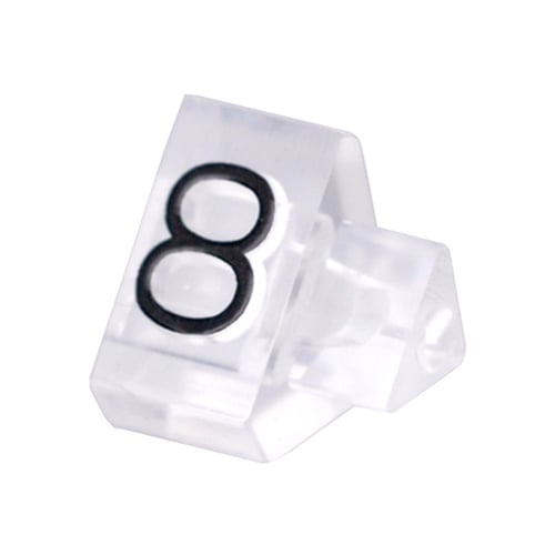 友屋 ニュープライスキューブ 補充用単品 M用 透明/黒文字 「8」 20粒 07106CL8 1袋(ご注文単位2袋)【直送品】