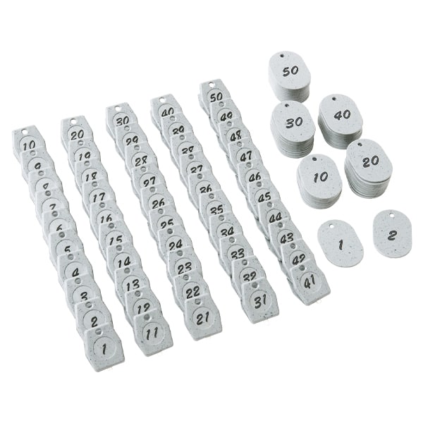 友屋 グラニットクロークチケット グレー 1～50 11005＊＊＊ 1セット（ご注文単位1セット）【直送品】