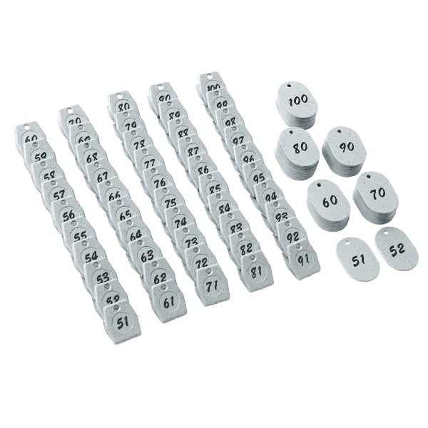 友屋 グラニットクロークチケット グレー 51～100 11006＊＊＊ 1セット（ご注文単位1セット）【直送品】