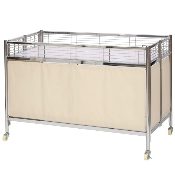 友屋 中折れ式ワゴン W1200mm アイボリー 51897-2＊ 1台（ご注文単位1台）【直送品】