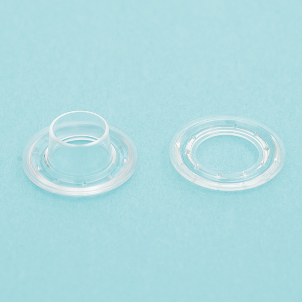 友屋 ハトメ 透明プラスチック 100個入 58446P25 1パック(ご注文単位1パック)【直送品】