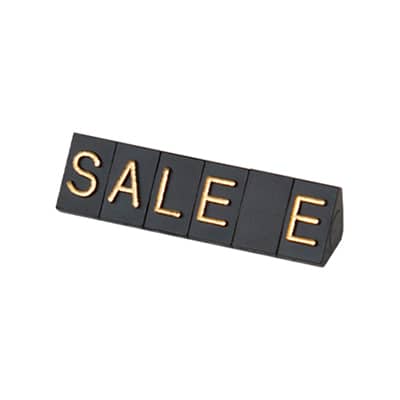 友屋 ニュープライスキューブ 補充用単品 S用 黒/金文字 SALE 5セット 07107GDS 1パック(ご注文単位2パック)【直送品】
