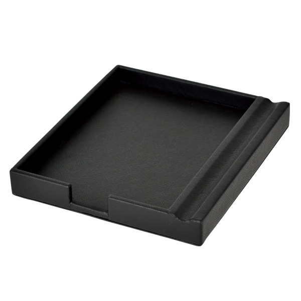 友屋 メモボックス ペン置き付き HG19BK ブラック 61216BLK 1個（ご注文単位1個）【直送品】