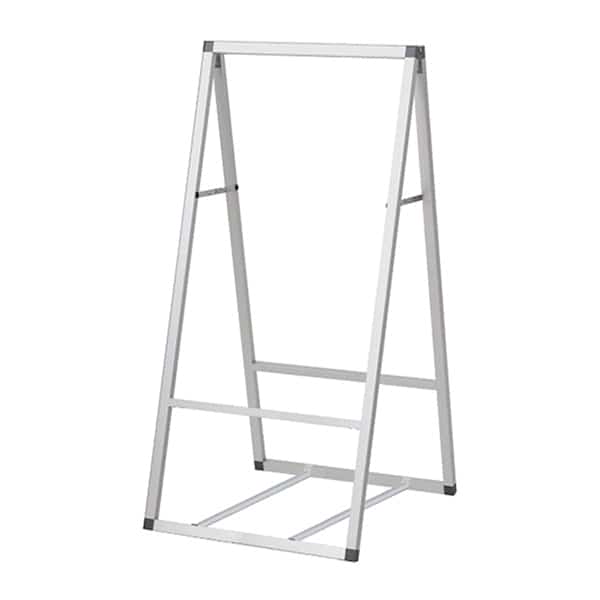 友屋 アルネクスト サインスタンドA 600×900 両面シルバー 62561-03 1台（ご注文単位1台）【直送品】