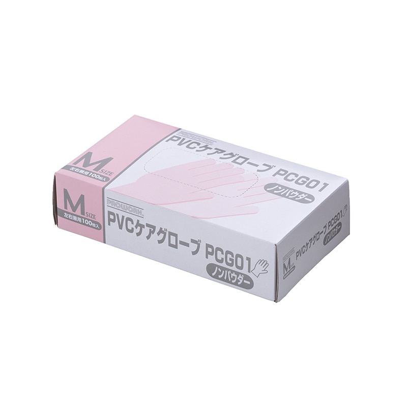 中部物産貿易 PVCケアグローブ M PCG-01 100枚/箱（ご注文単位10箱）【直送品】