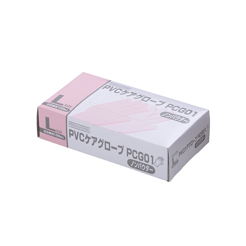 中部物産貿易 PVCケアグローブ L PCG-01 100枚/箱（ご注文単位10箱）【直送品】