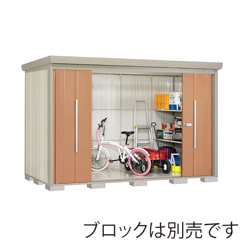 田窪工業所 中・大型物置 Mr.ストックマン ダンディ 一般型 結露減少屋根 側面棚 ND-Z3215YT トロピカルオレンジ 1台（ご注文単位1台）【直送品】