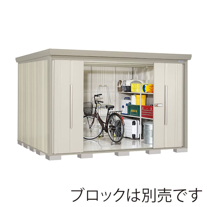 田窪工業所 中・大型物置 Mr.ストックマン ダンディ 多雪型 標準屋根 側面棚 ND-S3226YW ムーンホワイト 1台（ご注文単位1台）【直送品】