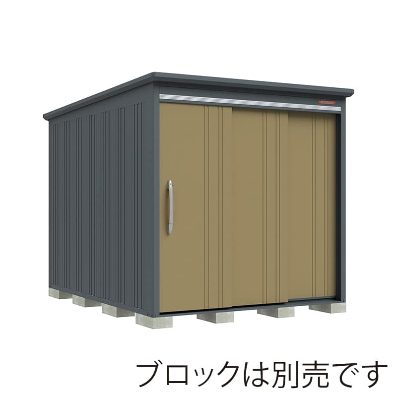 田窪工業所 中・大型物置 BELOS 豪雪型 結露減少屋根 側面棚 B-K2130YKA ナッツカーキ 1台（ご注文単位1台）【直送品】