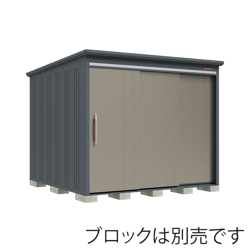 田窪工業所 中・大型物置 BELOS 豪雪型 結露減少屋根 側面棚 B-K2526YAB アンバーゴールド 1台（ご注文単位1台）【直送品】