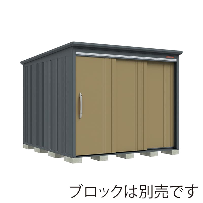 田窪工業所 中・大型物置 BELOS 豪雪型 結露減少屋根 側面棚 B-K2530YKA ナッツカーキ 1台（ご注文単位1台）【直送品】