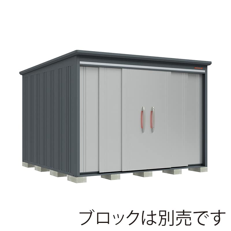 田窪工業所 中・大型物置 BELOS 豪雪型 標準屋根 側面棚 B-G2930YLS ルミナスシルバー 1台(ご注文単位1台)【直送品】