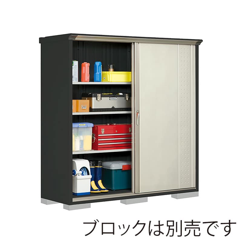 田窪工業所 小型物置 グランプレステージ ジャンプ 全面棚タイプ 本体アイボリーブラック GPY196AFMW ムーンホワイト 1台(ご注文単位1台)【直送品】
