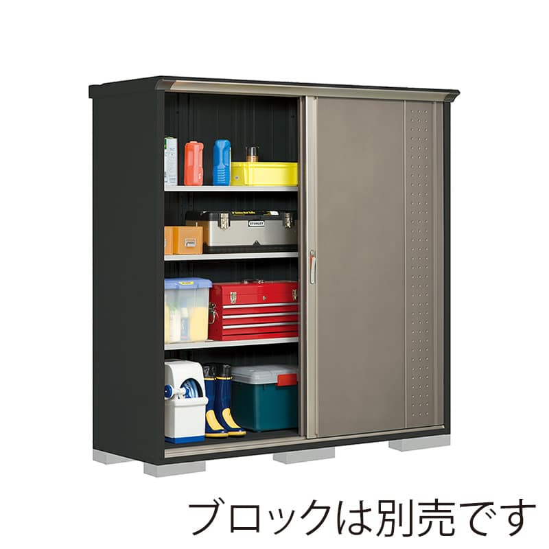 田窪工業所 小型物置 グランプレステージ ジャンプ 全面棚タイプ 本体アイボリーブラック GPY196AFCB カーボンブラウン 1台(ご注文単位1台)【直送品】