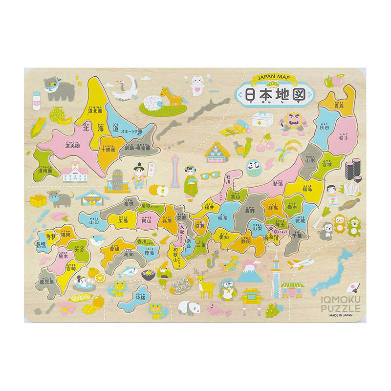 デビカ イクモク 木製知育パズル 日本地図 113012 1個(ご注文単位1個)【直送品】
