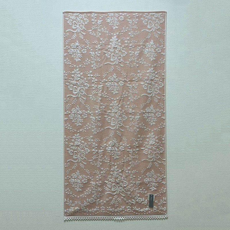 UCHINO ローズブーケ バスタオル ピンク 6130B398P 1枚(ご注文単位4枚)【直送品】