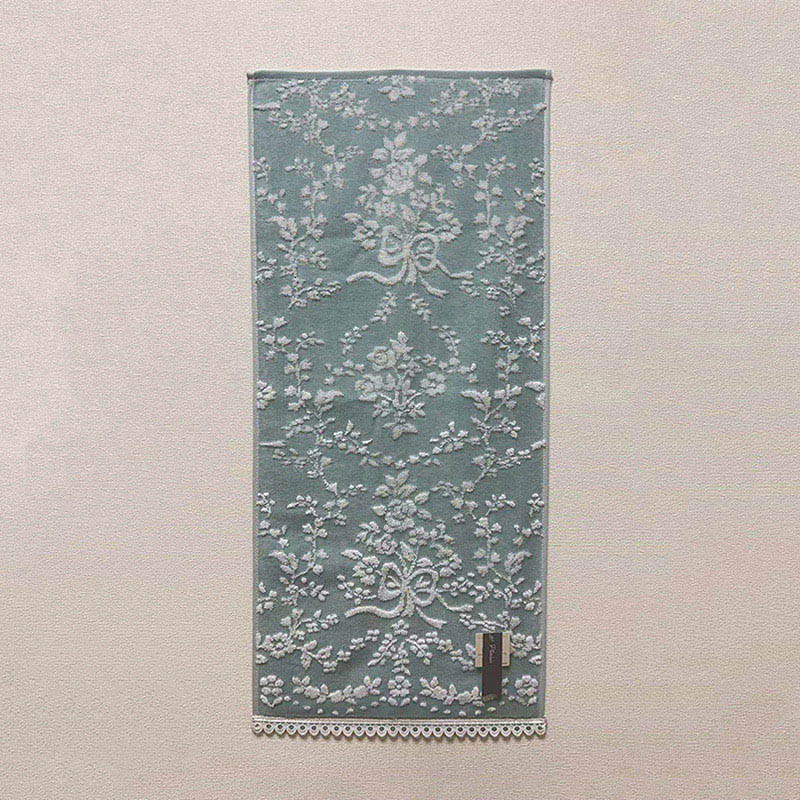 UCHINO ローズブーケ フェイスタオル ブルーグリーン 6112F398BG 1枚(ご注文単位10枚)【直送品】