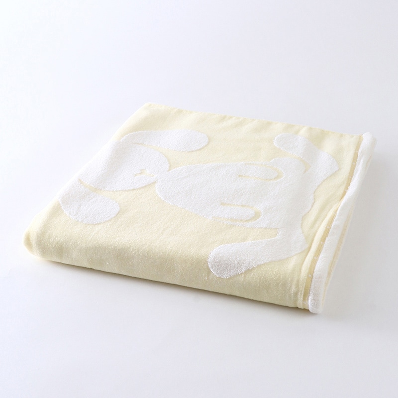 UCHINO ふわふわバニー ワイドバスタオル ライトイエロー 8848L858LY 1枚(ご注文単位2枚)【直送品】