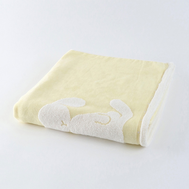 UCHINO ふわふわバニー バスタオル ライトイエロー 8832B858LY 1枚(ご注文単位2枚)【直送品】