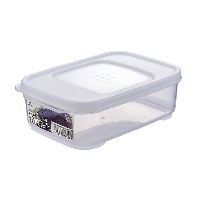 イノマタ化学 食品保存容器 イデアル 長角小 浅型 ID-501 クリアー 1651 1個（ご注文単位1個）【直送品】
