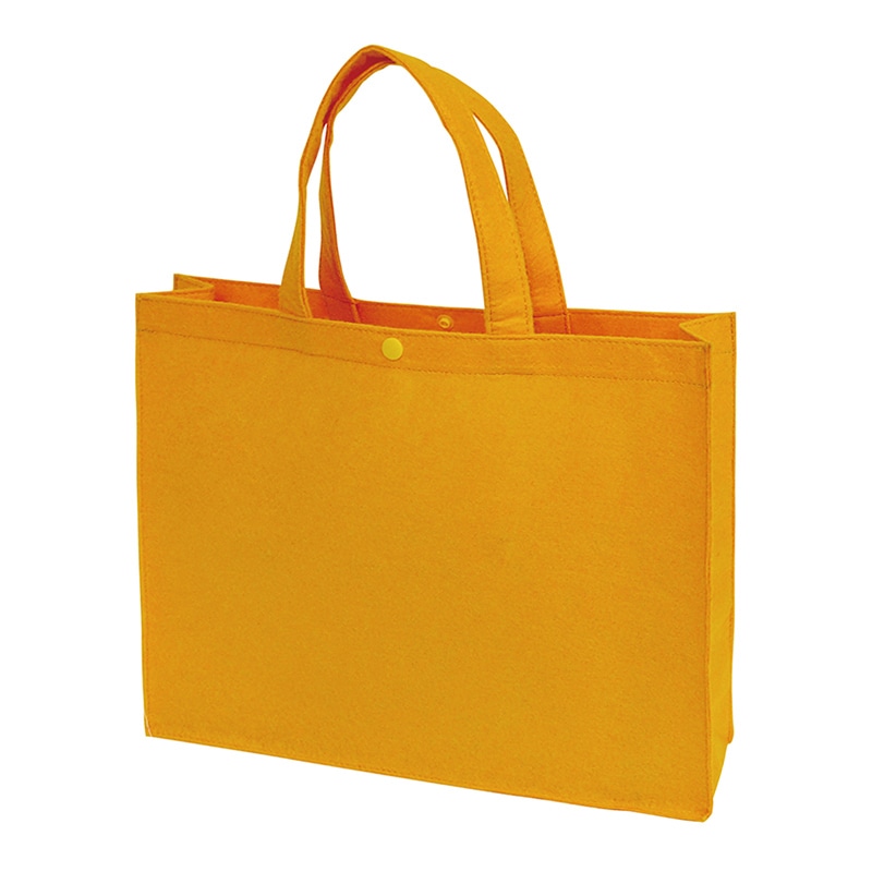 ラクスルクラフツ フェルトバッグ A4ヨコ マスタード 90343061 5枚/袋（ご注文単位10袋）【直送品】