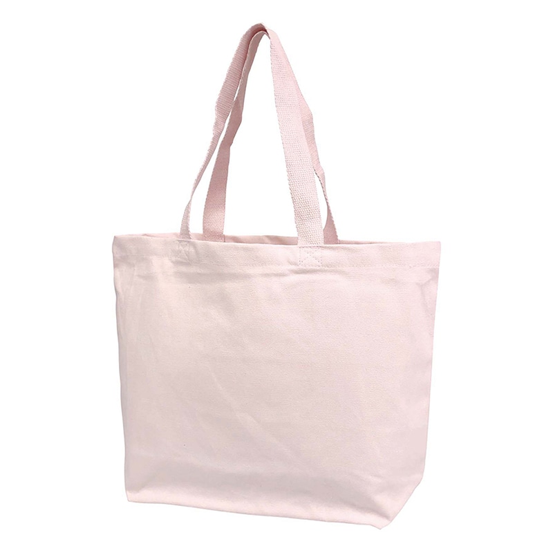 ラクスルクラフツ 厚手コットンバッグ トートM ワイド シュガーピンク 90309053 5枚/袋(ご注文単位20袋)【直送品】