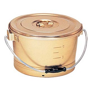 しゅう酸アルマイト 丸型一重 食缶 8L 212G 1個(ご注文単位1個)【直送品】