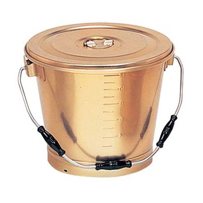 しゅう酸アルマイト 丸型一重 食缶 14L 215G 1個(ご注文単位1個)【直送品】