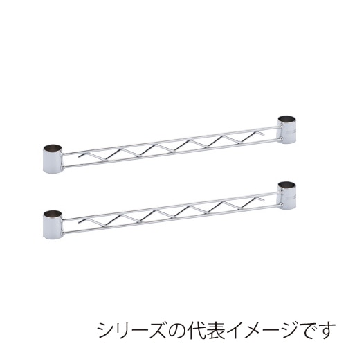 エレクター シェルフパーツ ベーシック ハンガーレール 300mm用 クローム 2本入 1セット(ご注文単位1セット)【直送品】