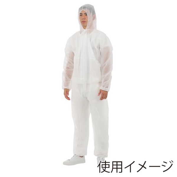 伊藤忠リーテイルリンク 不織布つなぎ服 目付45g M JS-001 1枚（ご注文単位50枚）【直送品】
