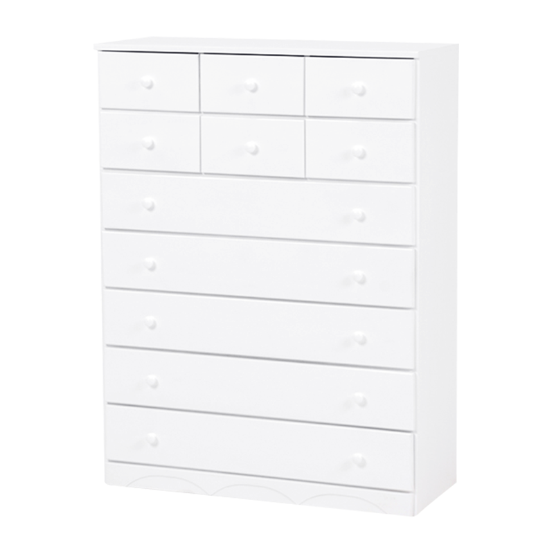 萩原 チェスト　幅87cm　引出し11杯 ホワイト MCH-6895WH 1台（ご注文単位1台）【直送品】