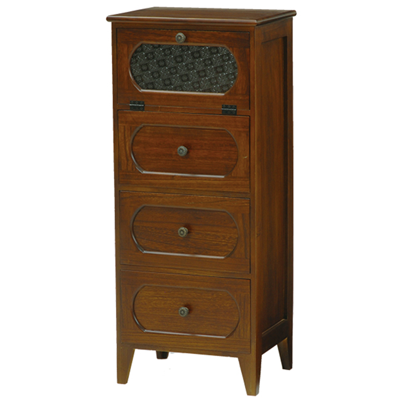 萩原 チェスト　幅42×高100cm ブラウン MCH-5184BR 1台（ご注文単位1台）【直送品】