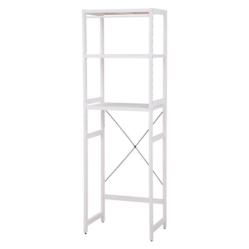 萩原 冷蔵庫ラック 幅59cm ホワイトウォッシュ MCC-5047WS 1台(ご注文単位1台)【直送品】
