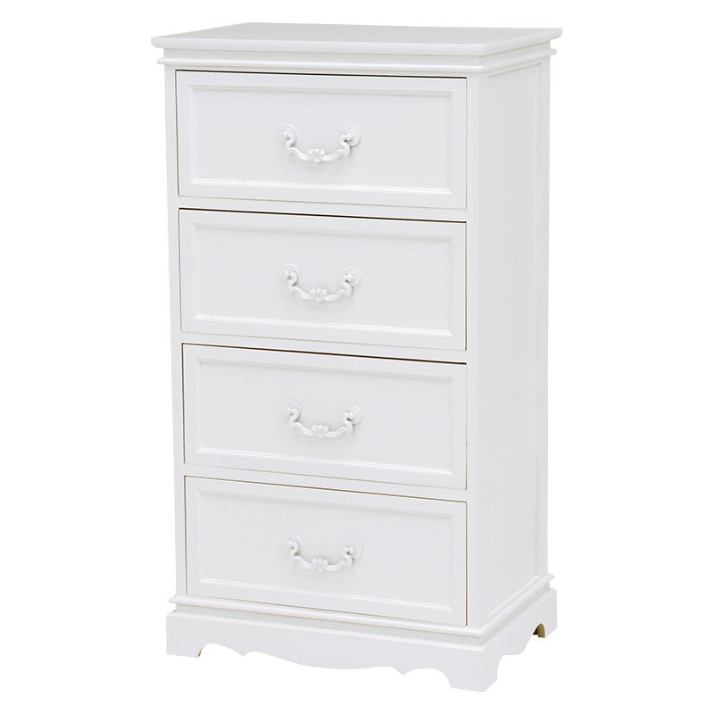 萩原 チェスト　幅50cm　4段 ホワイト MCH-6595WH 1台（ご注文単位1台）【直送品】