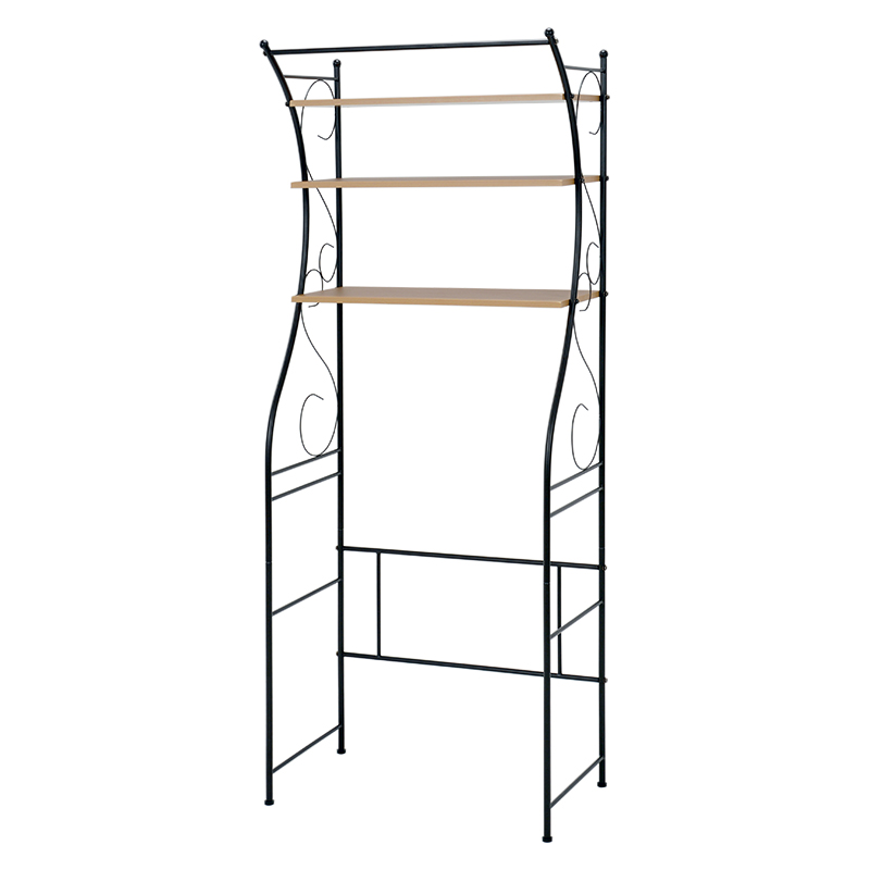 萩原 洗濯機ラック　幅75cm ブラウン KCC-3028BR 1台（ご注文単位1台）【直送品】