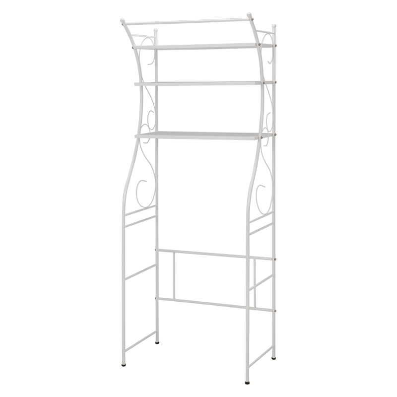 萩原 洗濯機ラック　幅75cm　3段 ホワイト KCC-3028WH 1台（ご注文単位1台）【直送品】