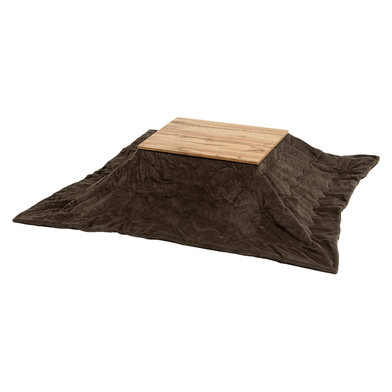 萩原 カルテスこたつ　75×60cm　うす掛け布団セット ブラウン カルテス7560＋ビケ7560BR 1セット（ご注文単位1セット）【直送品】