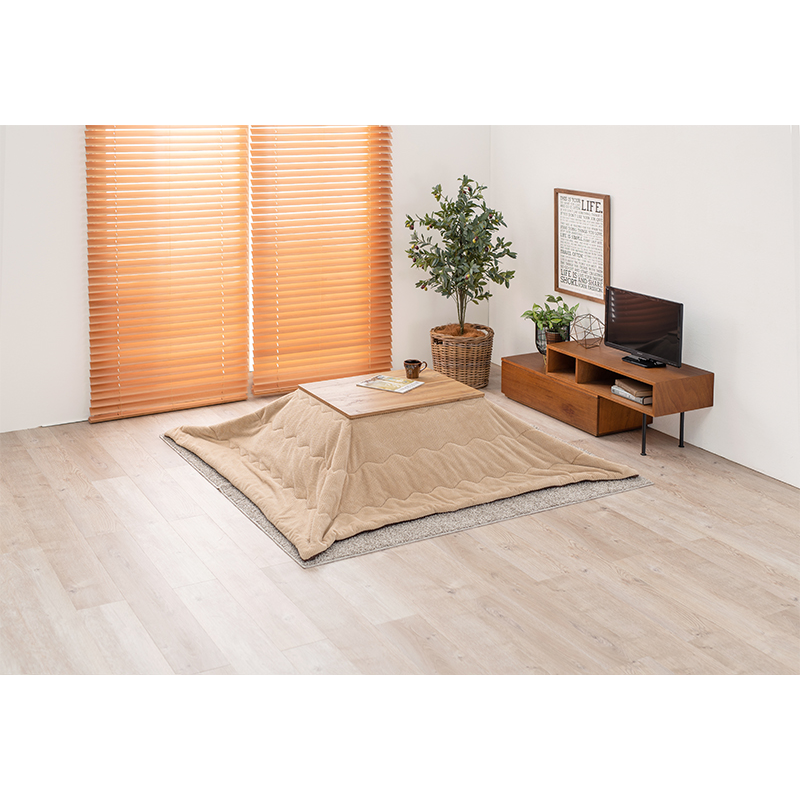 萩原 カルテスこたつ 75×60cm うす掛け布団セット ベージュ カルテス7560+ビケ7560BE 1セット(ご注文単位1セット)【直送品】