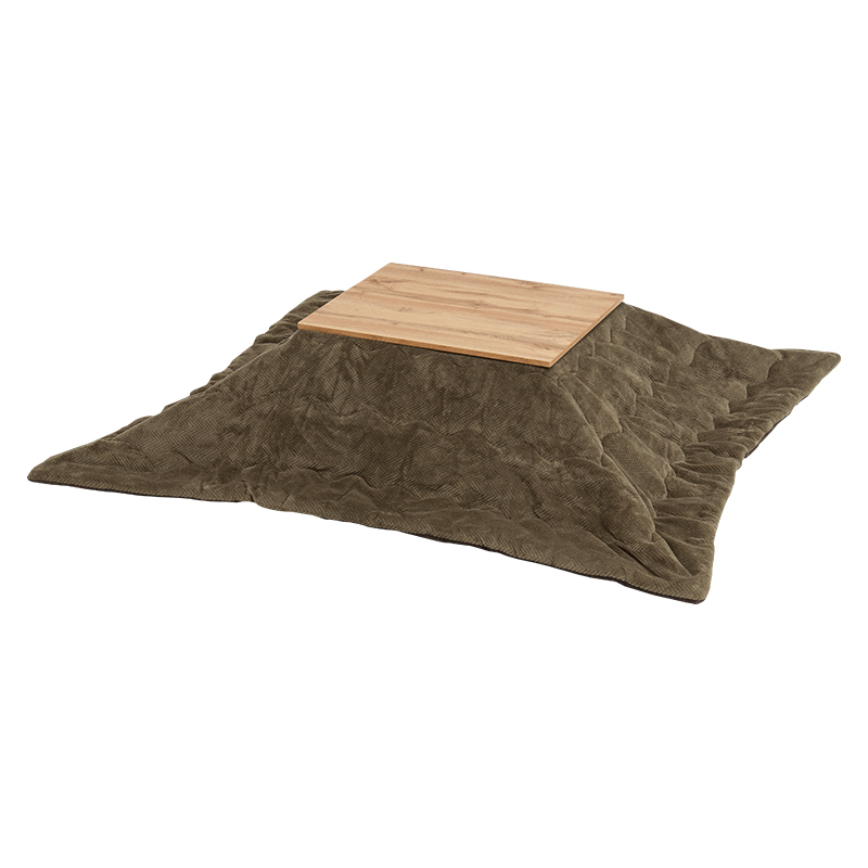 萩原 カルテスこたつ　75×60cm　うす掛け布団セット カーキ カルテス7560＋ビケ7560KK 1セット（ご注文単位1セット）【直送品】