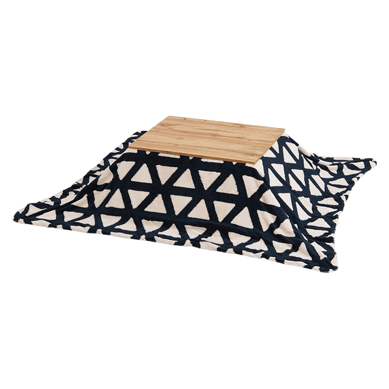 萩原 カルテスこたつ　75×60cm　うす掛け布団セット 三角柄　ネイビー カルテス7560＋スノウ7560TNV 1セット（ご注文単位1セット）【直送品】
