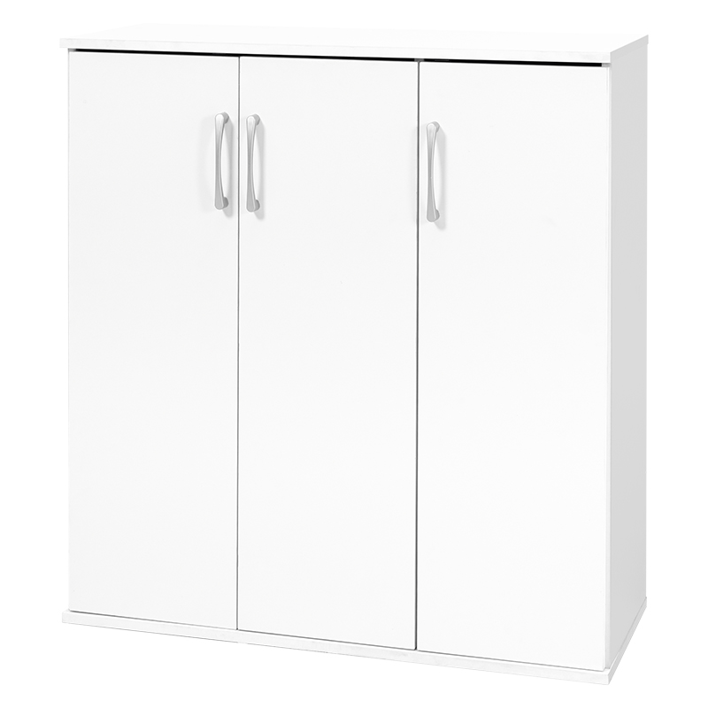 萩原 フラット扉シューズラック　幅89cm ホワイト RSR-1703WH 1台（ご注文単位1台）【直送品】
